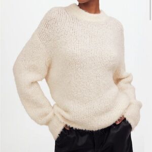 Madewell Wool-Alpaca Blend Bouclé-Knit Oversized Sweater NWT